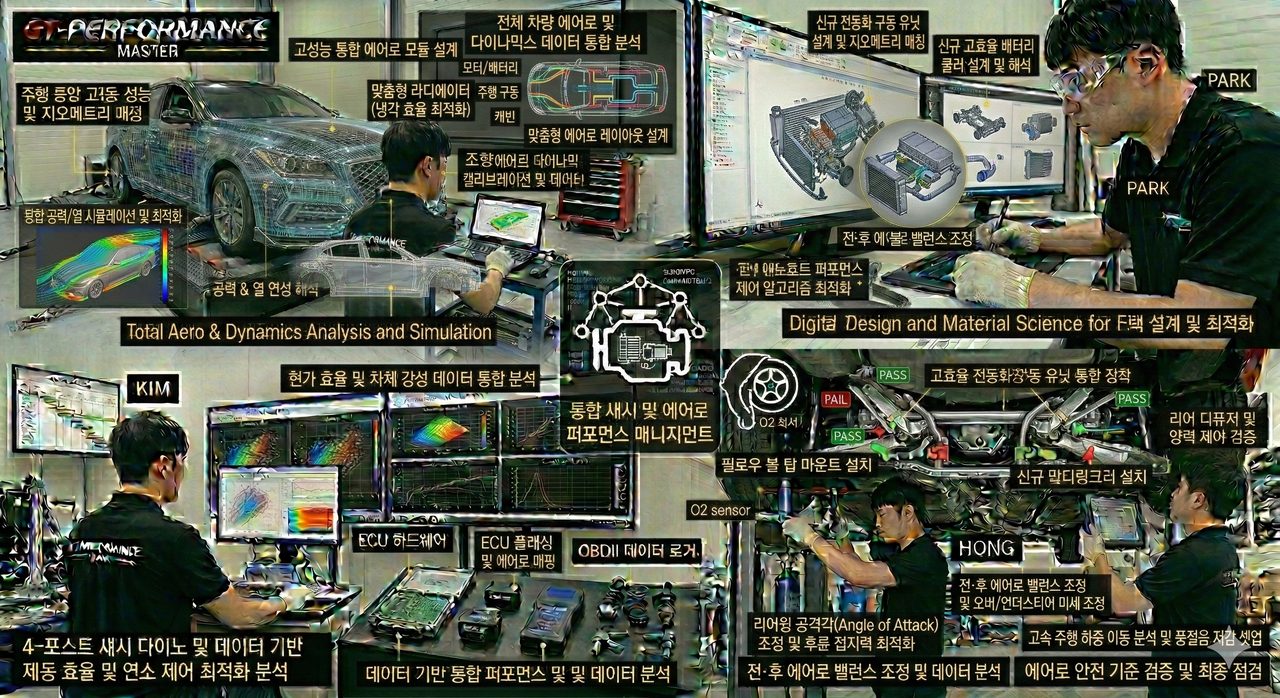 "공기 역학 성능 최적화 및 고속 주행 밸런스 셋업"