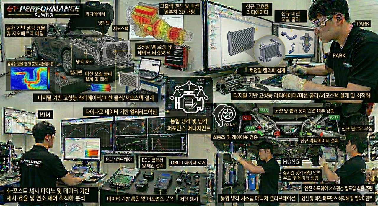 "열효율 극대화 및 고성능 파워트레인 냉각 셋업"